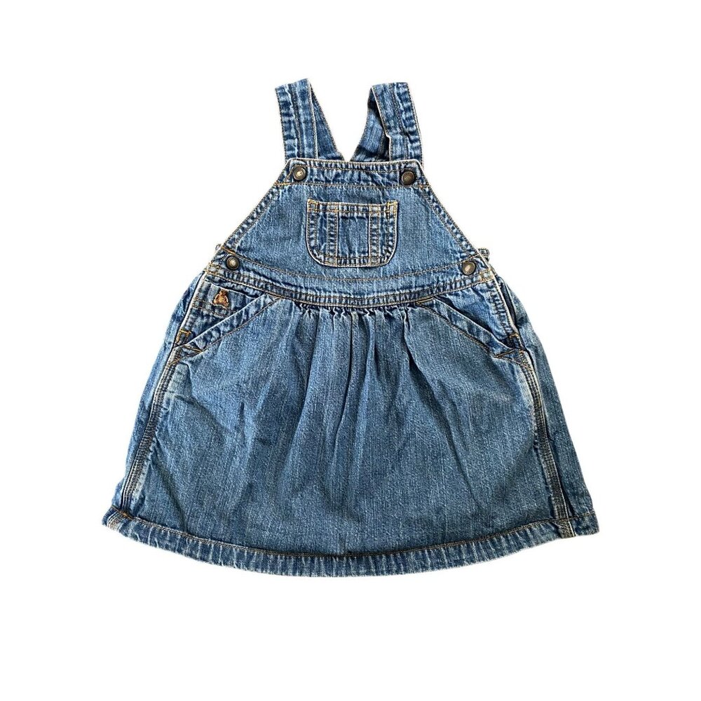 Baby Gap denim overall dress - size 12-18 months